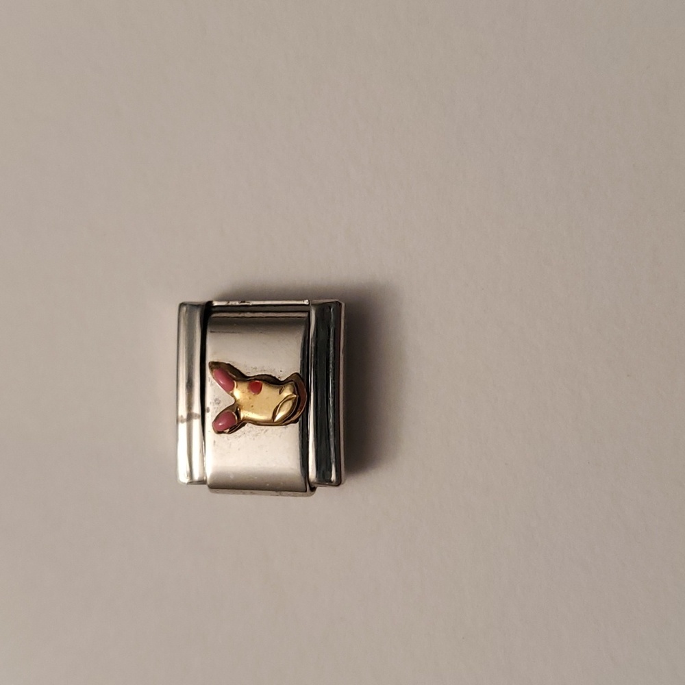 VINTAGE Italian Link Charm Bracelet Charm-Bunny